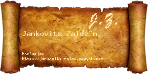 Jankovits Zalán névjegykártya