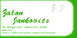 zalan jankovits business card